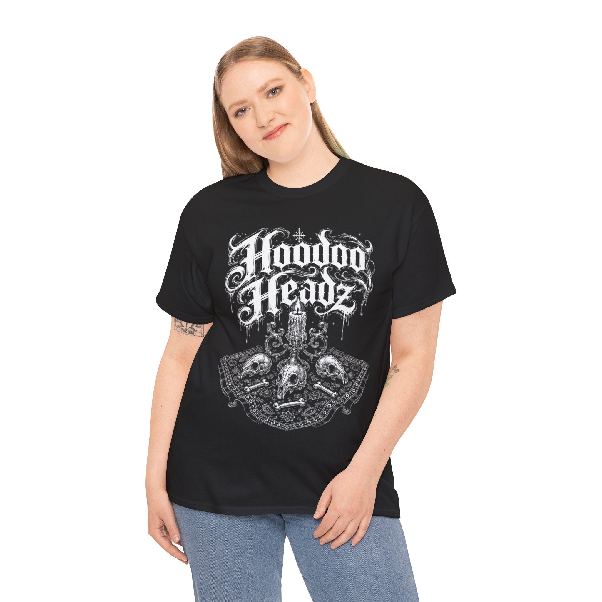 Ritual Altar Tee | Hoodoo Headz® Candle & Skull Heavy Cotton T-Shirt