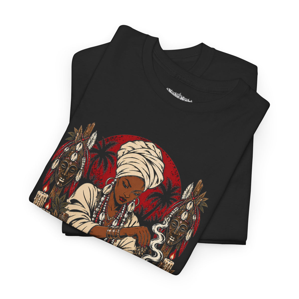 Hoodoo Priestess Tee | Hoodoo Headz® Rootwork & Ritual Heavy Cotton T-Shirt