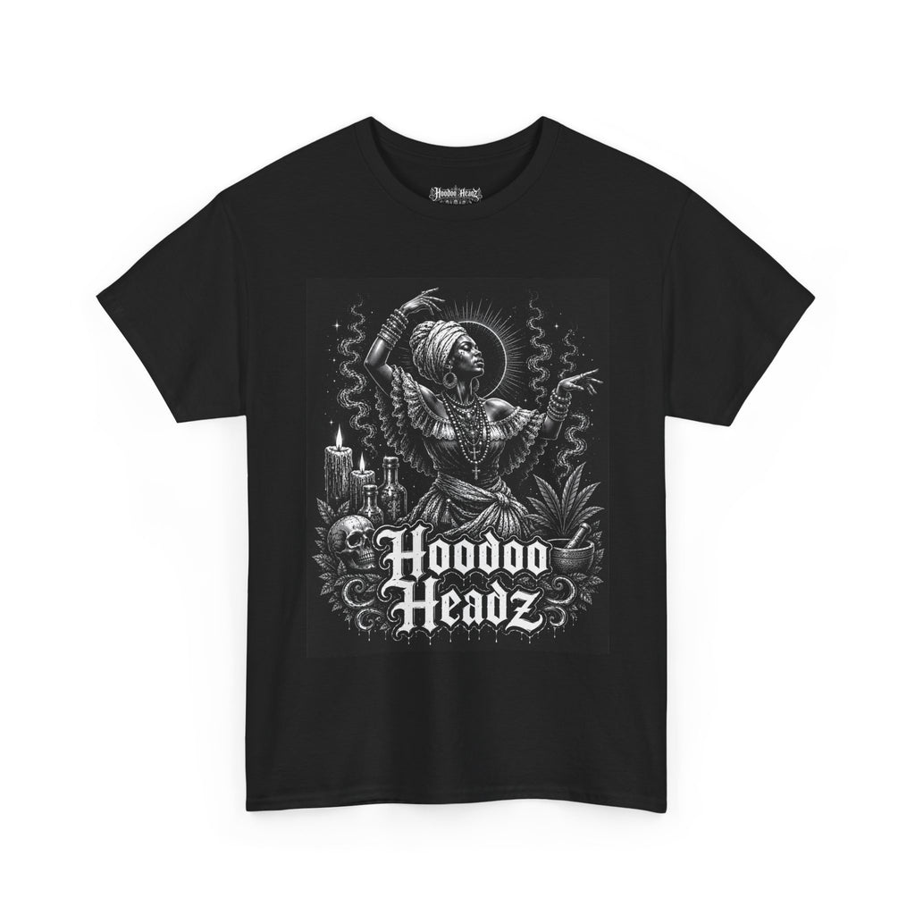 Hoodoo Queen Tee | Hoodoo Headz® Rootwork & Ancestral Spirit Heavy Cotton T-Shirt