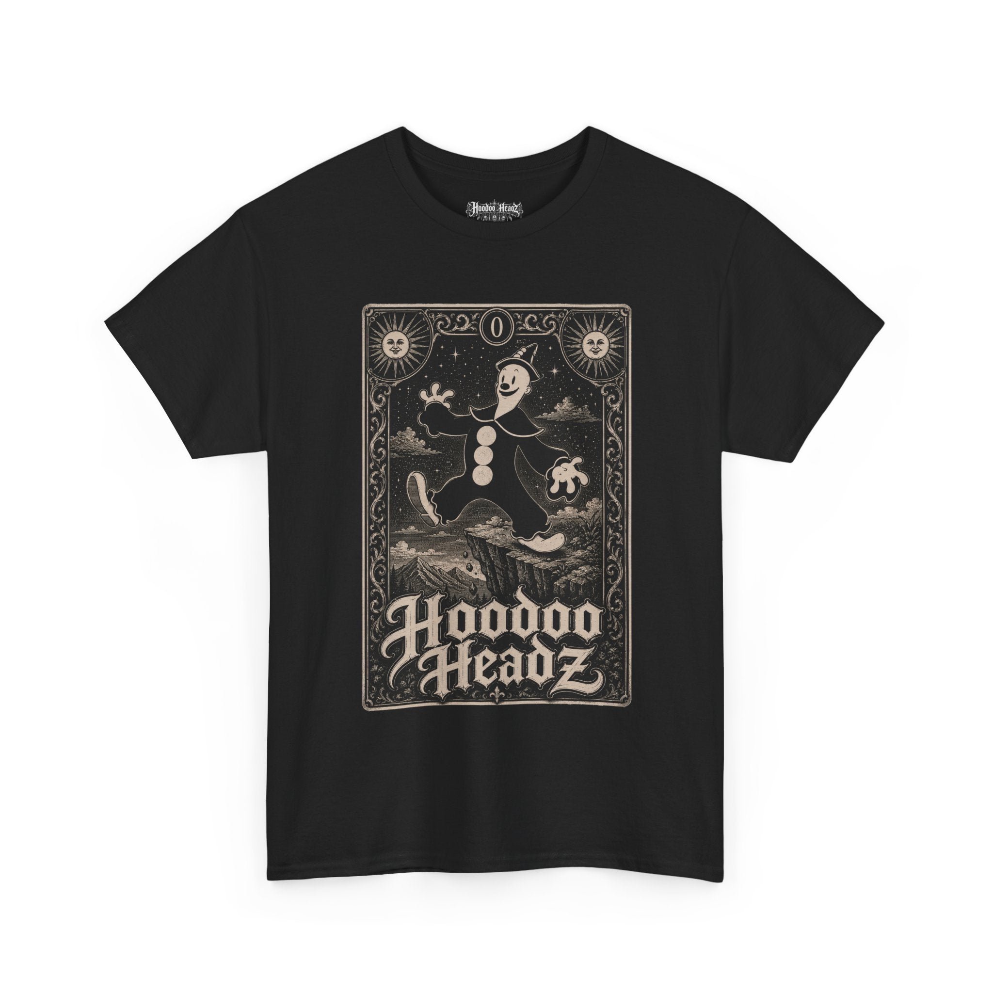 Koko the Clown Fool on the Hill Tarot Tee | Hoodoo Headz® Vintage Occult T-Shirt