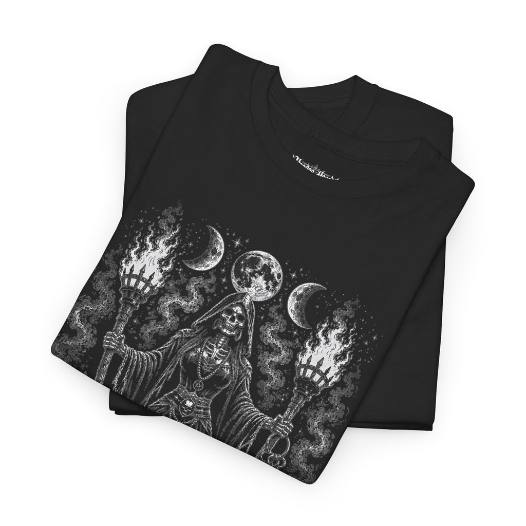 Hekate’s Tribute Tee | Hoodoo Headz® Goddess of Crossroads Heavy Cotton T-Shirt