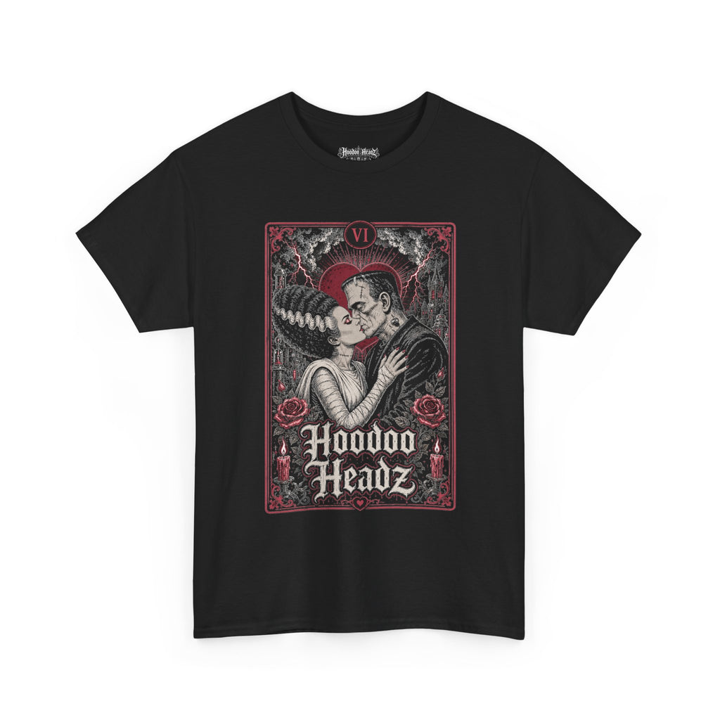 The Lovers Tarot Tee | Hoodoo Headz® Gothic Romance Heavy Cotton T-Shirt