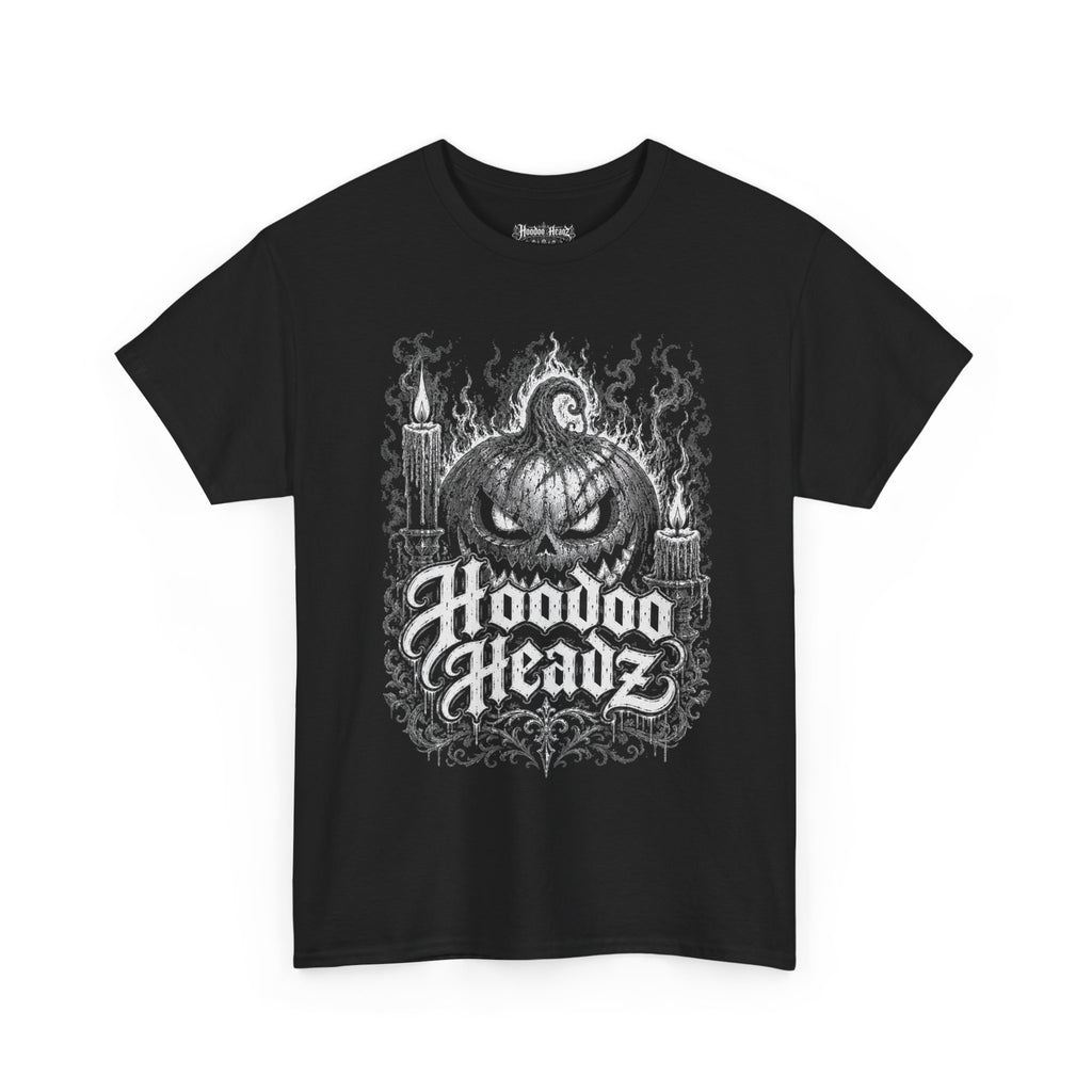 Jack O’ Lantern Tee | Hoodoo Headz® Ritual Pumpkin Heavy Cotton T-Shirt