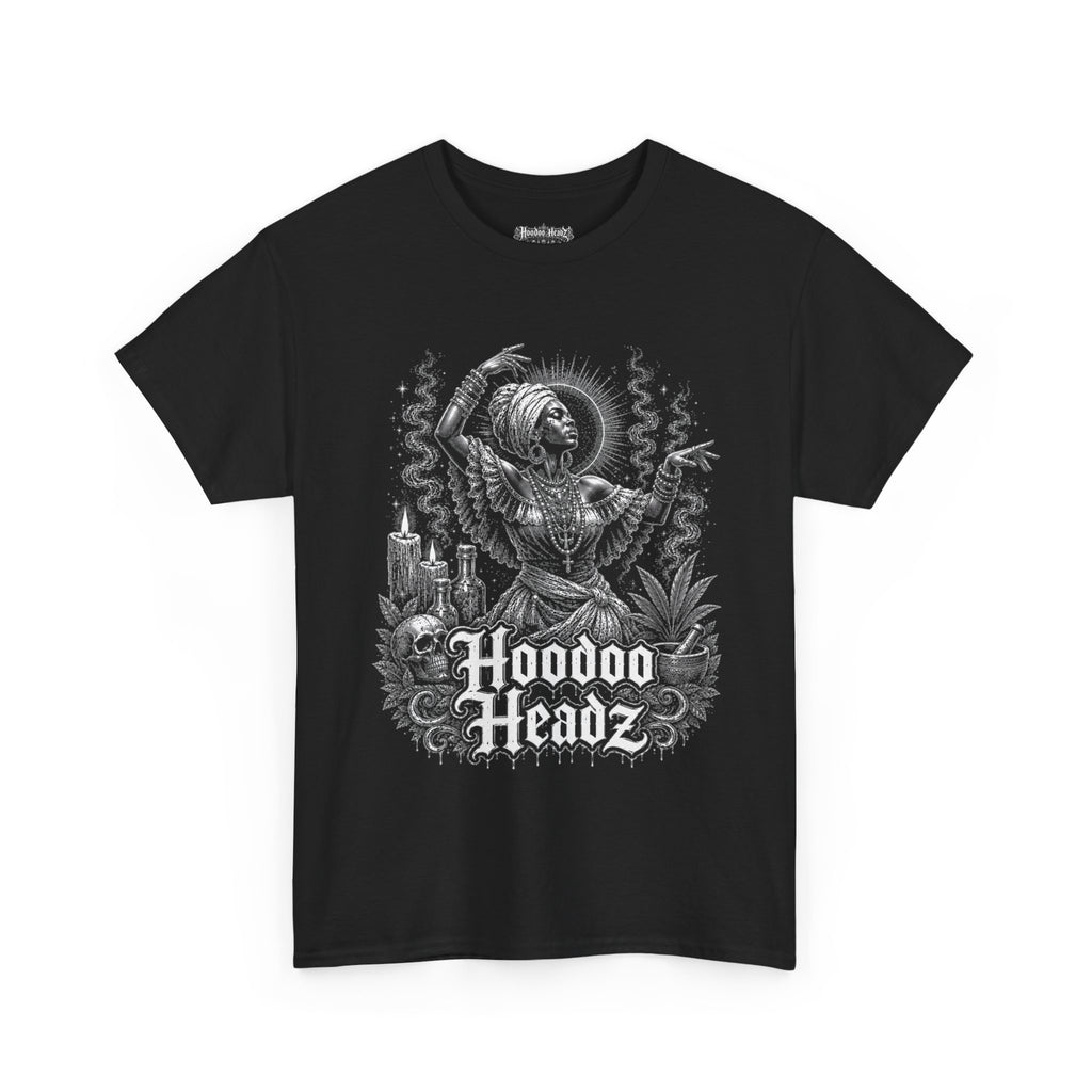 Hoodoo Queen Tee | Hoodoo Headz® Rootwork & Ancestral Spirit Heavy Cotton T-Shirt