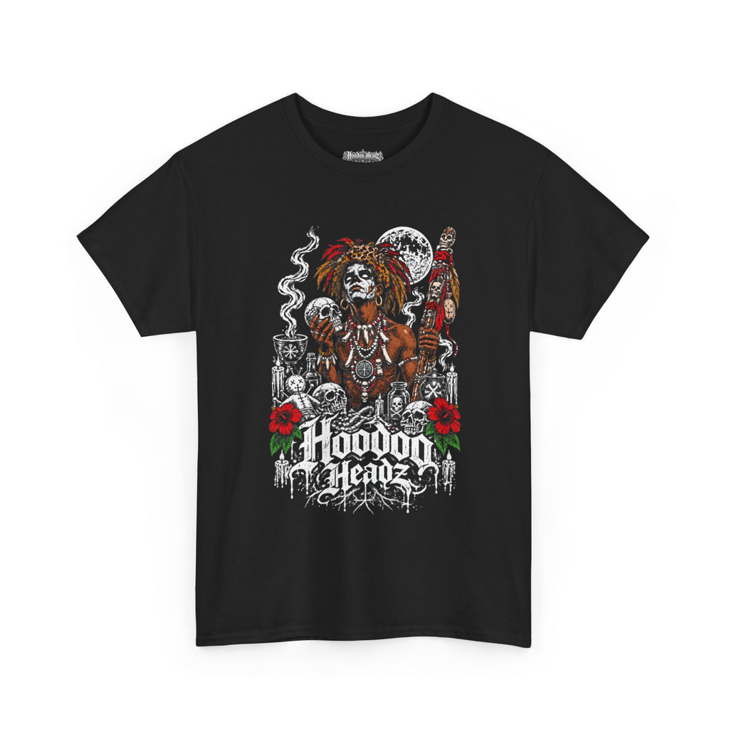 Witch Doctor Tee | Hoodoo Headz® Voodoo Ritual & Spirit Work Heavy Cotton T-Shirt