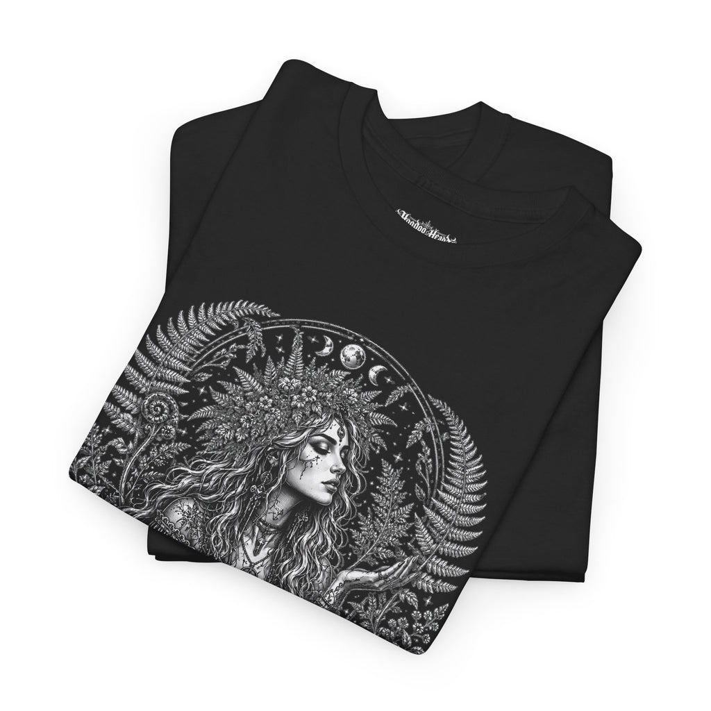 Green Witch Tee | Hoodoo Headz® Earth Magic & Herbal Witchcraft Heavy Cotton T-Shirt