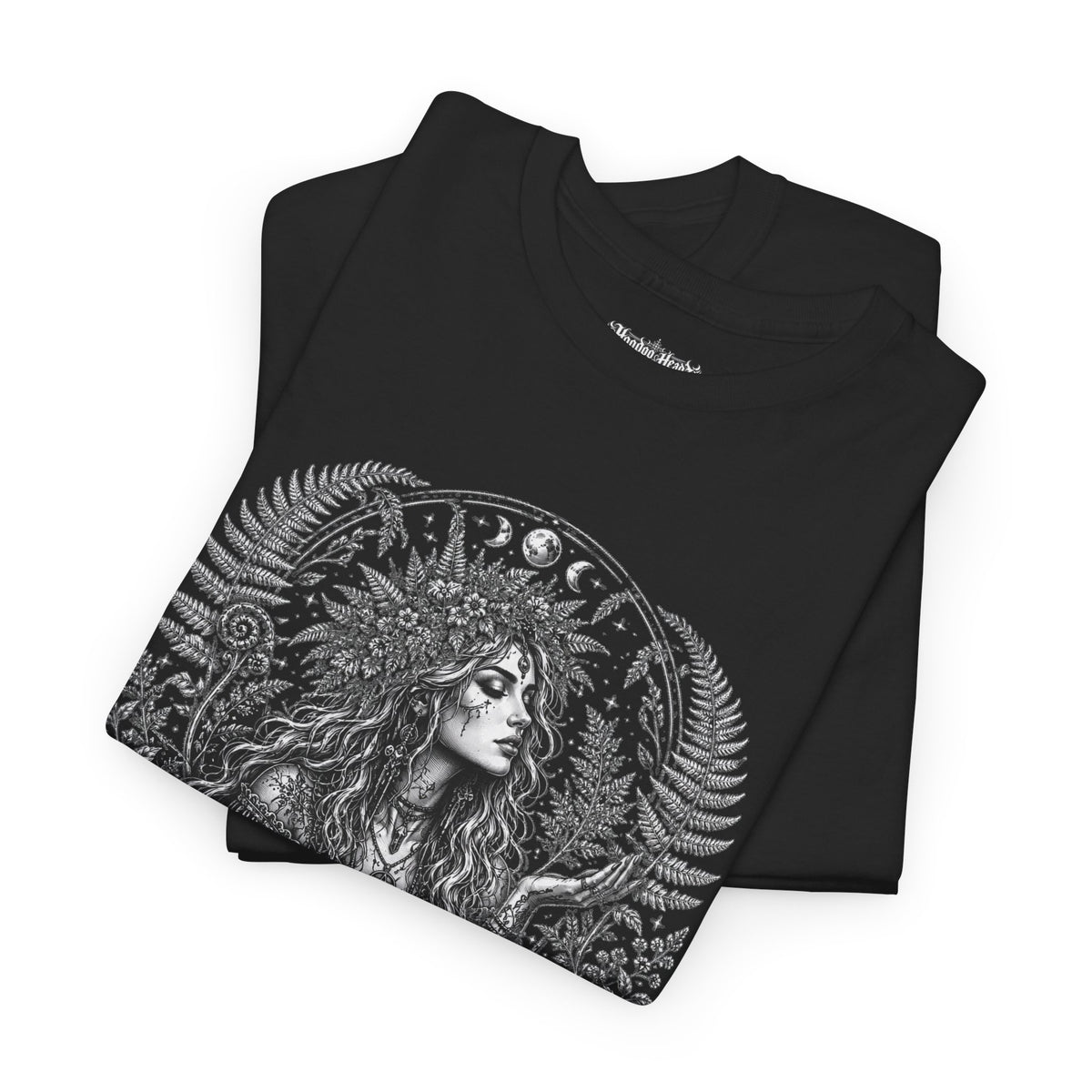 Green Witch Tee | Hoodoo Headz® Earth Magic & Herbal Witchcraft Heavy Cotton T-Shirt