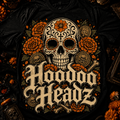 Sugar Skull & Marigolds Tee | Hoodoo Headz® Día de los Muertos Heavy Cotton T-Shirt