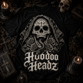 Skull & Roses Tee | Hoodoo Headz® Serpent Graphic Heavy Cotton T-Shirt