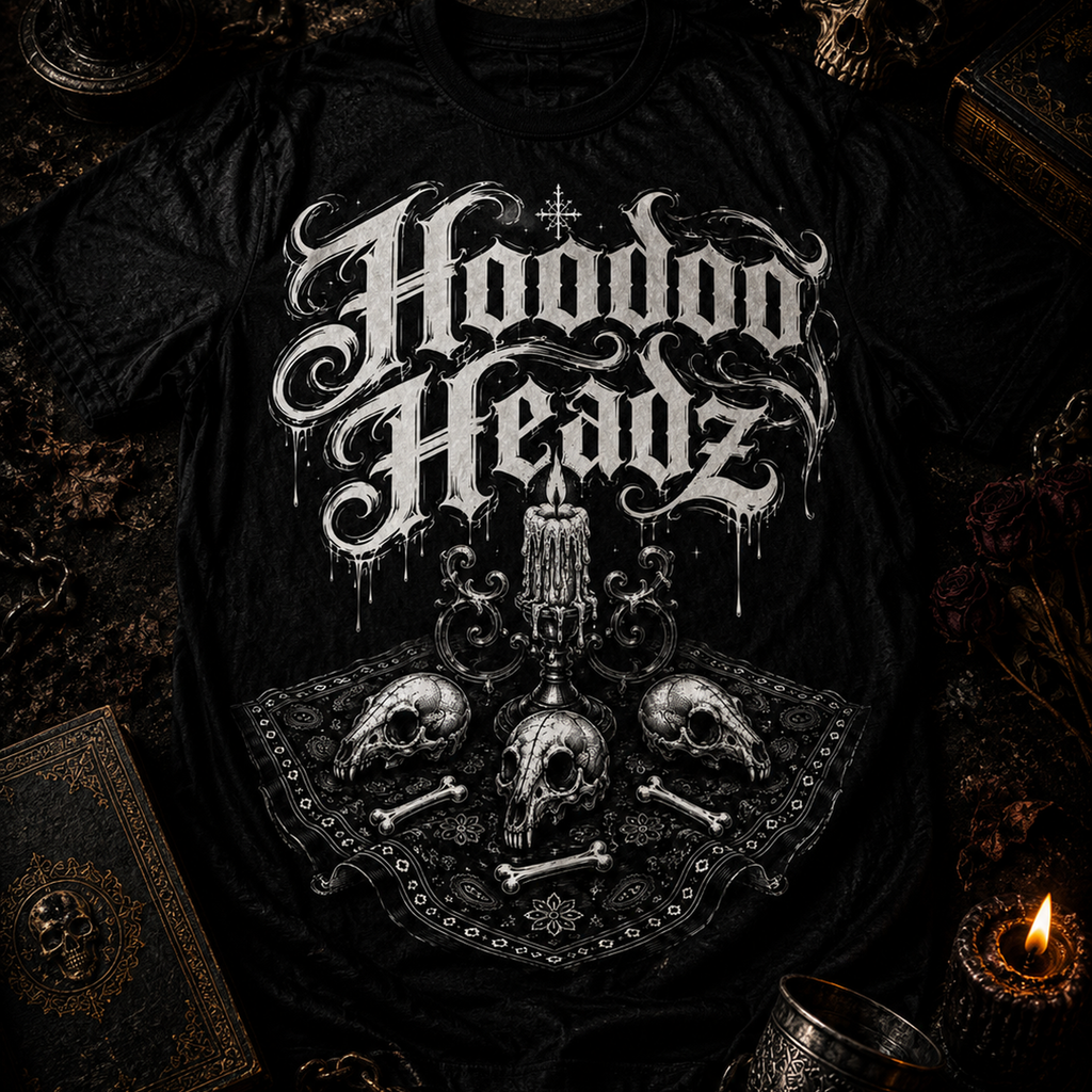 Ritual Altar Tee | Hoodoo Headz® Candle & Skull Heavy Cotton T-Shirt