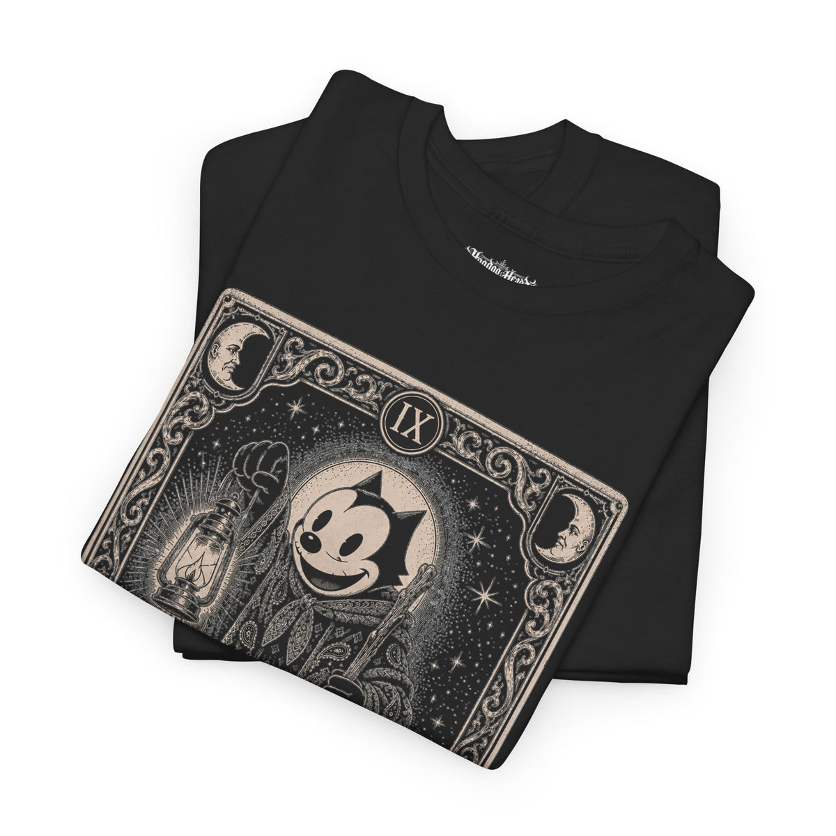 The Hermit Tarot Card Tee | Hoodoo Headz® Vintage Cartoon Heavy Cotton T-Shirt