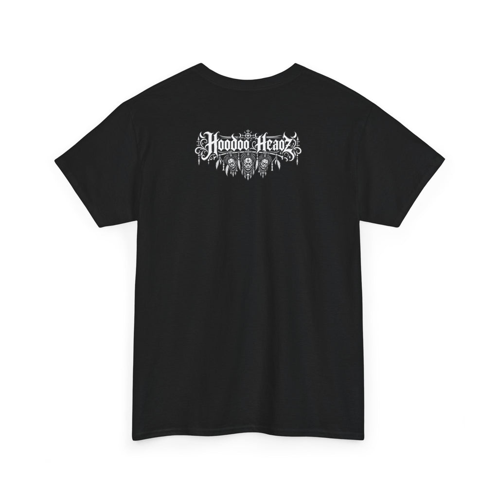 Hoodoo Headz Vintage Cartoon Cat Skull Pyramid Heavy Cotton Tee