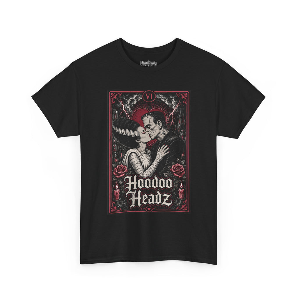 The Lovers Tarot Tee | Hoodoo Headz® Gothic Romance Heavy Cotton T-Shirt