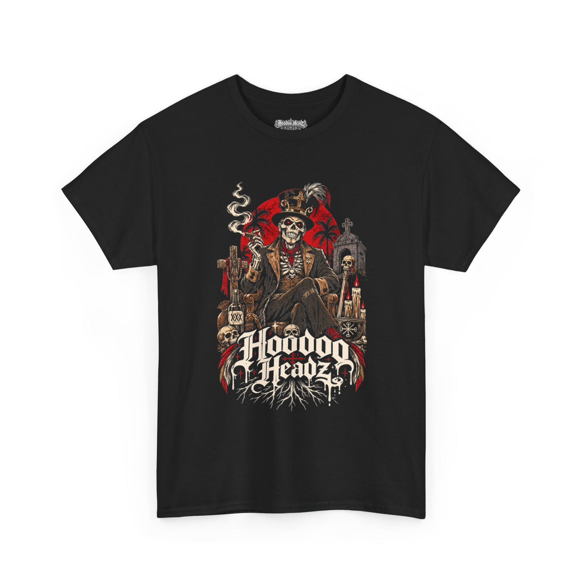 Baron Samedi Tee | Hoodoo Headz® Spirit of the Dead Heavy Cotton T-Shirt