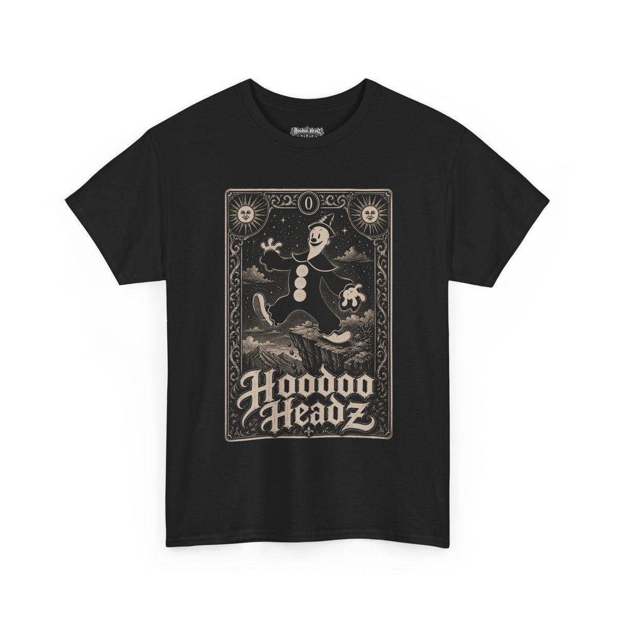Koko the Clown Fool on the Hill Tarot Tee | Hoodoo Headz® Vintage Occult T-Shirt