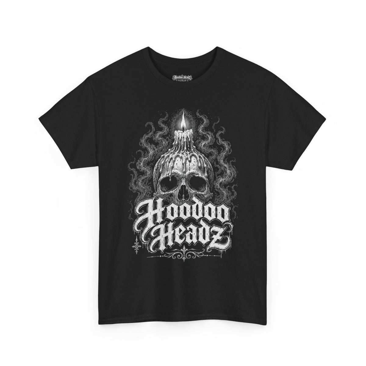 Candle Skull Tee | Hoodoo Headz® Ritual Flame Heavy Cotton T-Shirt