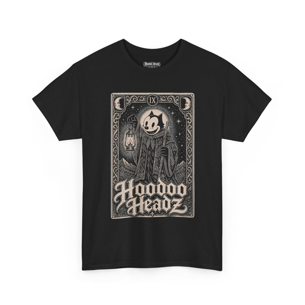The Hermit Tarot Card Tee | Hoodoo Headz® Vintage Cartoon Heavy Cotton T-Shirt