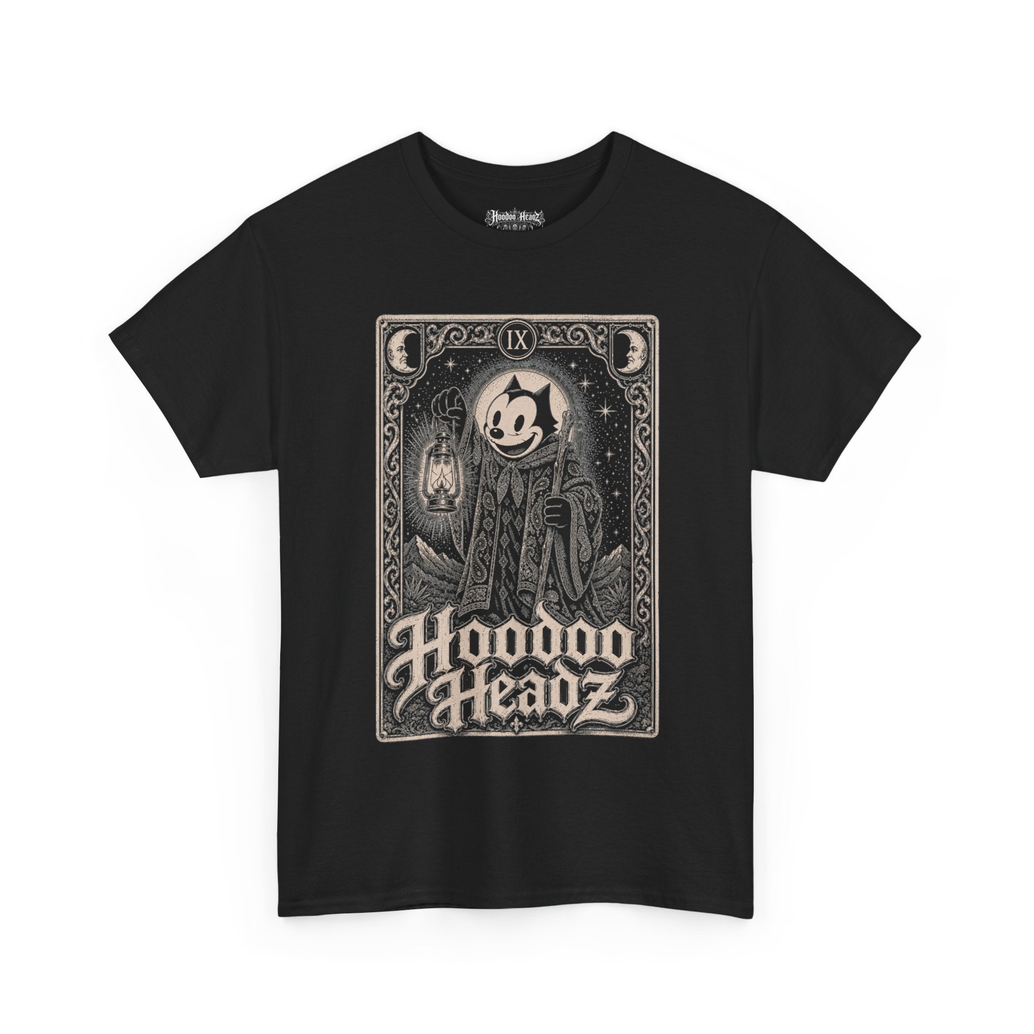 The Hermit Tarot Card Tee | Hoodoo Headz® Vintage Cartoon Heavy Cotton T-Shirt