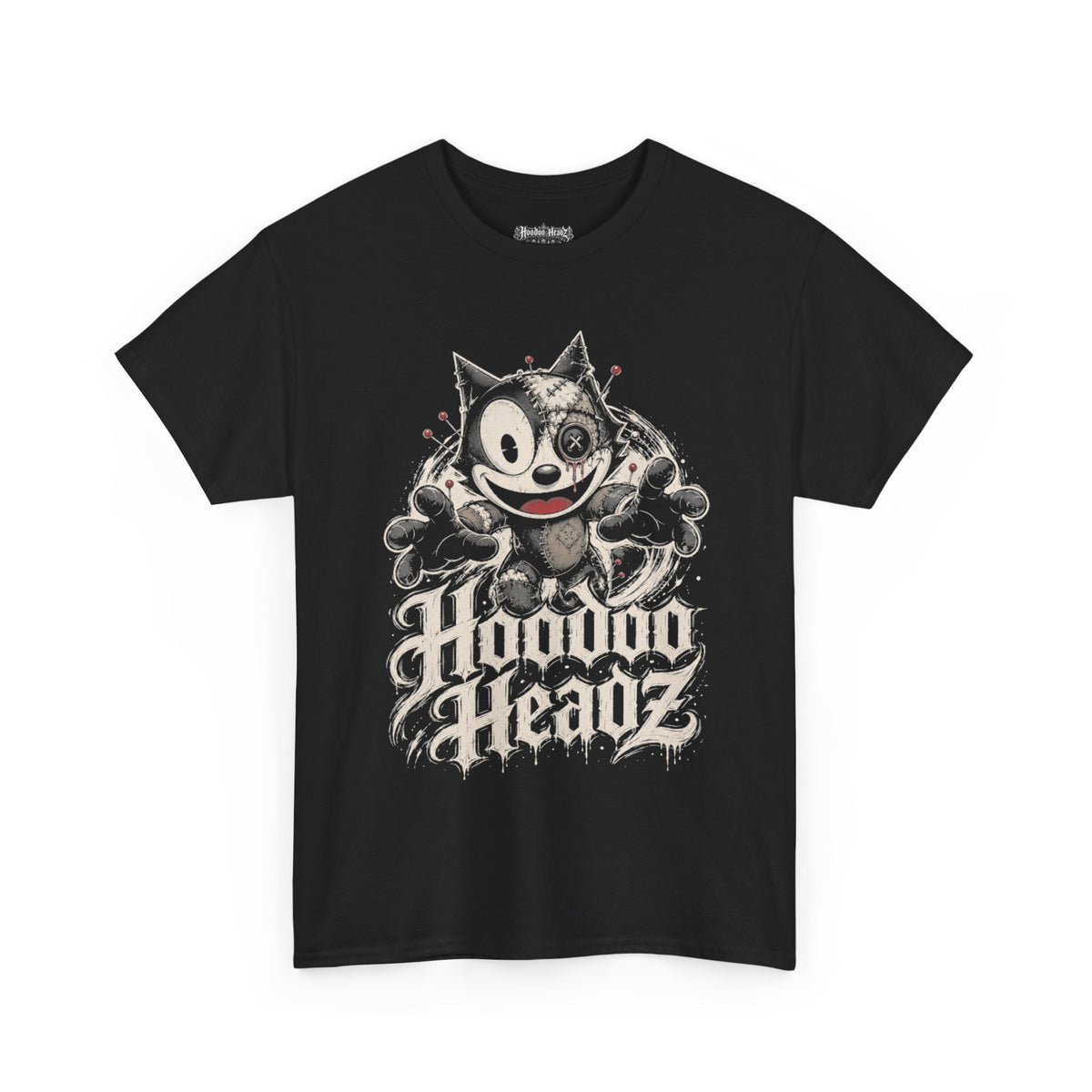 Zombie Voodoo Doll Tee | Hoodoo Headz® Vintage Cartoon Heavy Cotton T-Shirt
