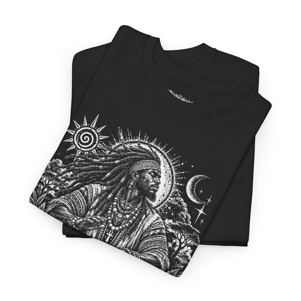Ancestral Rhythm Tee | Hoodoo Headz® African Drum Spiritual Heavy Cotton T-Shirt